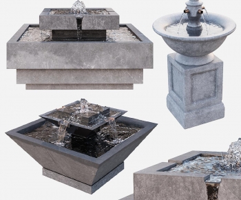 Modern Rockery Waterscape-ID:619925024