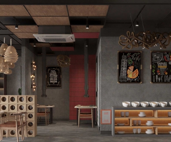 Industrial Style Barbecue Restaurant-ID:692245963