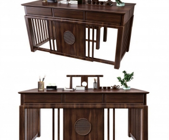 New Chinese Style Tea Tables And Chairs-ID:472707036