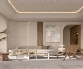 Wabi-sabi Style A Living Room-ID:386478921