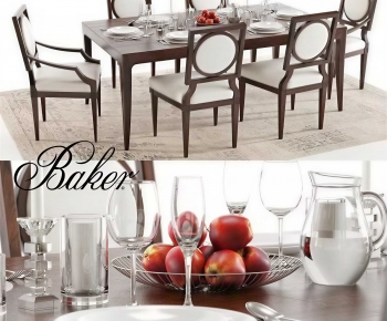 American Style Dining Table And Chairs-ID:413593059