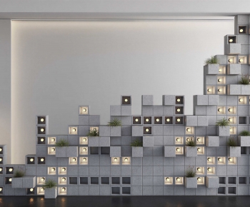 Modern Cement Brick Screen Partition-ID:287116052