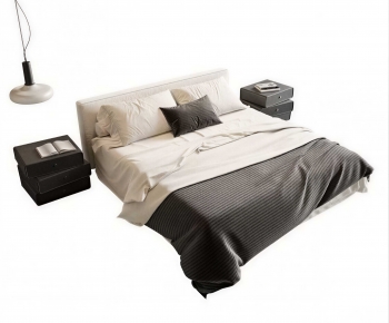 Modern Double Bed-ID:764302972