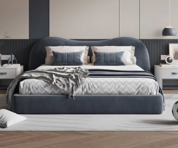 Modern Double Bed-ID:735413076