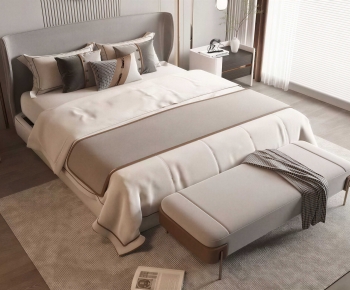 Modern Double Bed-ID:754827985
