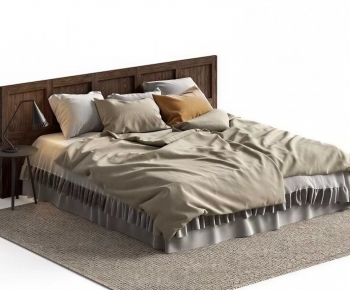 Modern Double Bed-ID:925051934