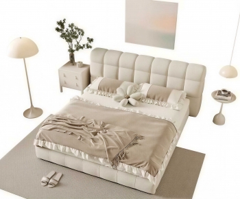 Modern Double Bed-ID:566390992