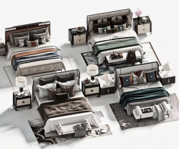 New Chinese Style Double Bed-ID:227838991