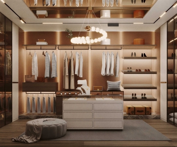Modern Clothes Storage Area-ID:662621975