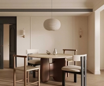 Wabi-sabi Style Dining Room-ID:838373901