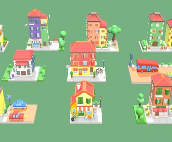 Modern Cartoon House-ID:787127024