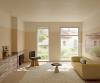 Modern A Living Room-ID:611470943