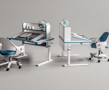 Modern Computer Desk And Chair-ID:427330971