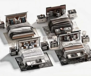 New Chinese Style Double Bed-ID:572478064