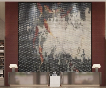 New Chinese Style Office Reception Desk-ID:427112109