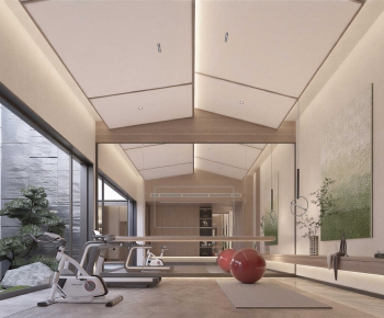 Modern Home Fitness Room-ID:393249035