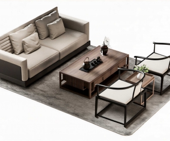 New Chinese Style Sofa Combination-ID:739742047