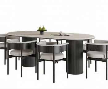 Modern Dining Table And Chairs-ID:456978085
