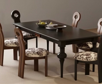 French Style Dining Table And Chairs-ID:412662981