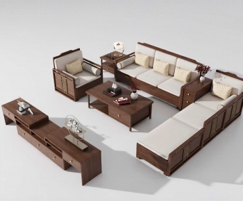 New Chinese Style Sofa Combination-ID:636069063