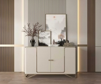 New Chinese Style Entrance Cabinet-ID:774588117