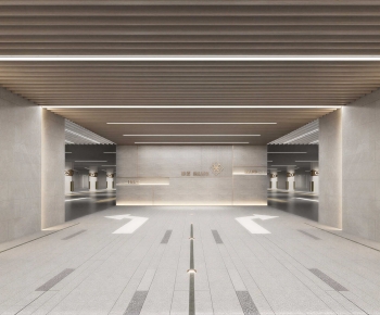 Modern Underground Parking Lot-ID:411663064