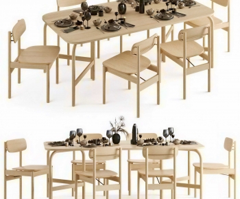 Modern Dining Table And Chairs-ID:590143921