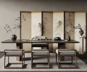 New Chinese Style Tea Tables And Chairs-ID:772027024