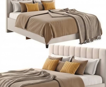Modern Double Bed-ID:717886928