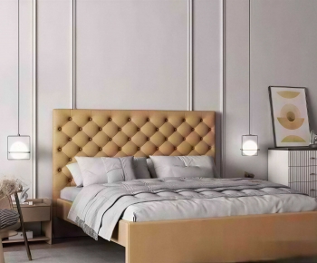 Modern Double Bed-ID:513041022