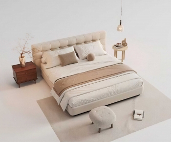 Modern Double Bed-ID:808309086