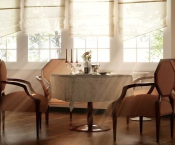 American Style Dining Table And Chairs-ID:357420929