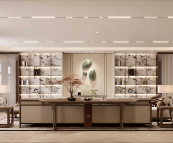 New Chinese Style A Living Room-ID:113240966