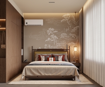 New Chinese Style Bedroom-ID:671643025