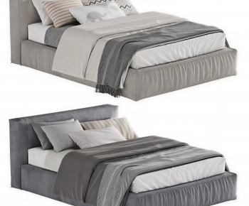Modern Double Bed-ID:719362975