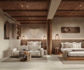Wabi-sabi Style Bedroom-ID:986999991