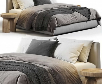 Modern Double Bed-ID:491081955