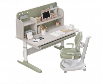 Modern Computer Desk And Chair-ID:609124902