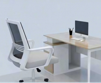 Modern Office Desk And Chair-ID:294229034