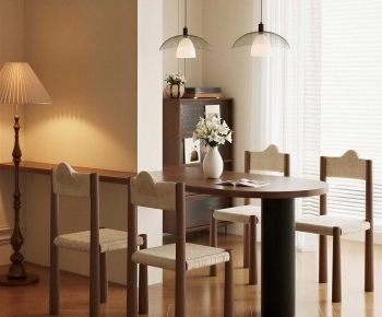 French Style Dining Table And Chairs-ID:585791119