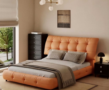 Modern Double Bed-ID:827570922