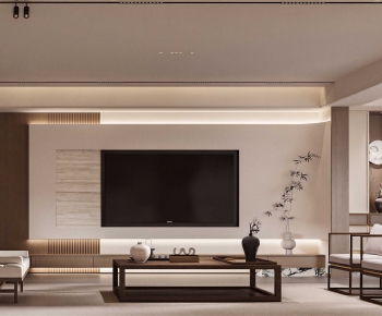 New Chinese Style A Living Room-ID:154699094