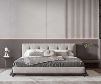 Modern Double Bed-ID:490251067