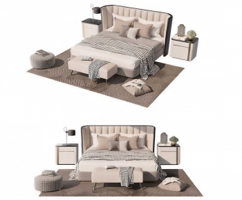 Modern Double Bed-ID:880564937