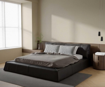 Modern Double Bed-ID:793837078