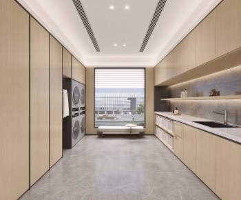 Modern Balcony Laundry Room-ID:913651949