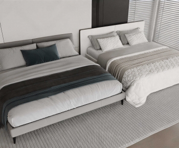 Modern Double Bed-ID:712784053