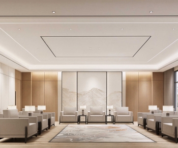 New Chinese Style Office Living Room-ID:251858004