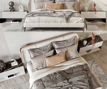 Modern Double Bed-ID:989089979