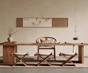 New Chinese Style Tea Tables And Chairs-ID:350583088